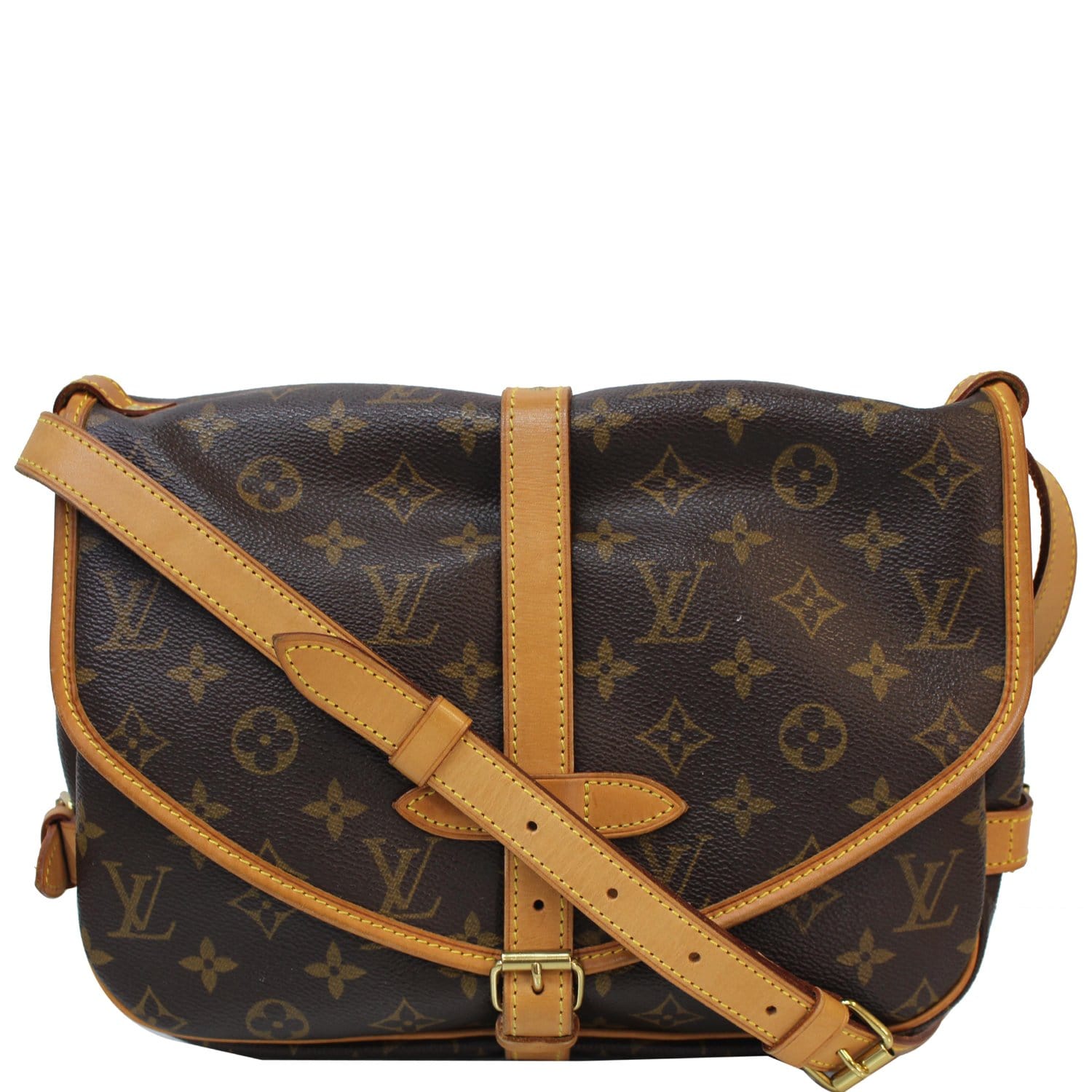 Sold at Auction: LOUIS VUITTON - SAUMUR 30 CROSSBODY FLAP BAG - LV MONOGRAM  - MEDIUM