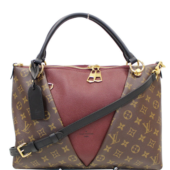 Louis Vuitton V MM Monogram Canvas Tote Shoulder Bag