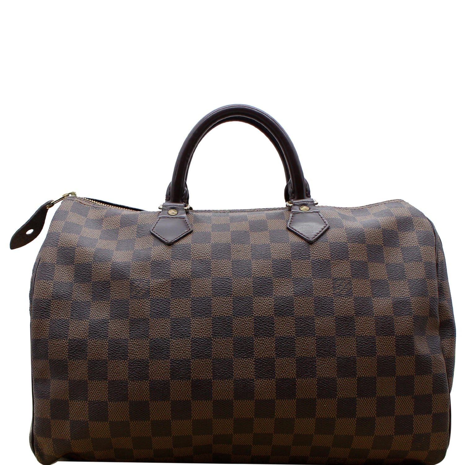 Brown Louis Vuitton Damier Ebene Speedy Bandouliere 35 Boston Bag