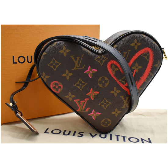 LOUIS VUITTON Sac Coeur Heart Monogram Canvas Crossbody