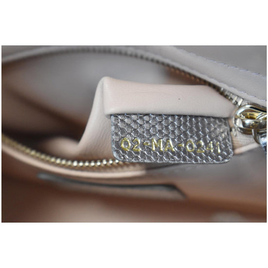 CHRISTIAN DIOR Mini Lady Dior Lizard Print Chain Shoulder Bag Metallic