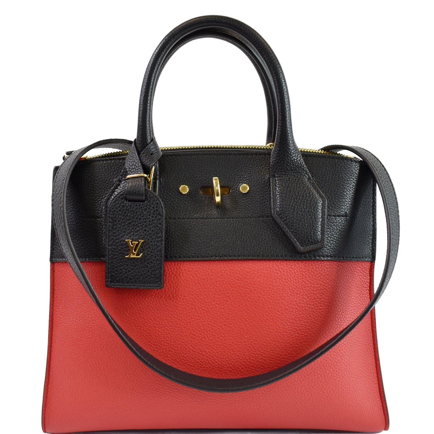 Louis Vuitton Red Leather City Steamer Bag Louis Vuitton