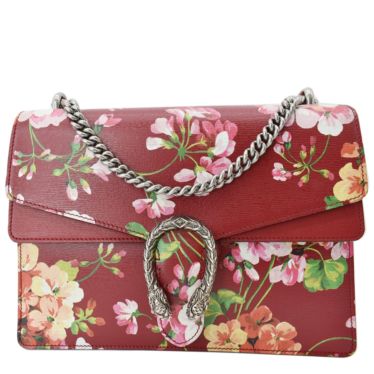 GUCCI Dionysus Floral Blooms Leather Red 400235