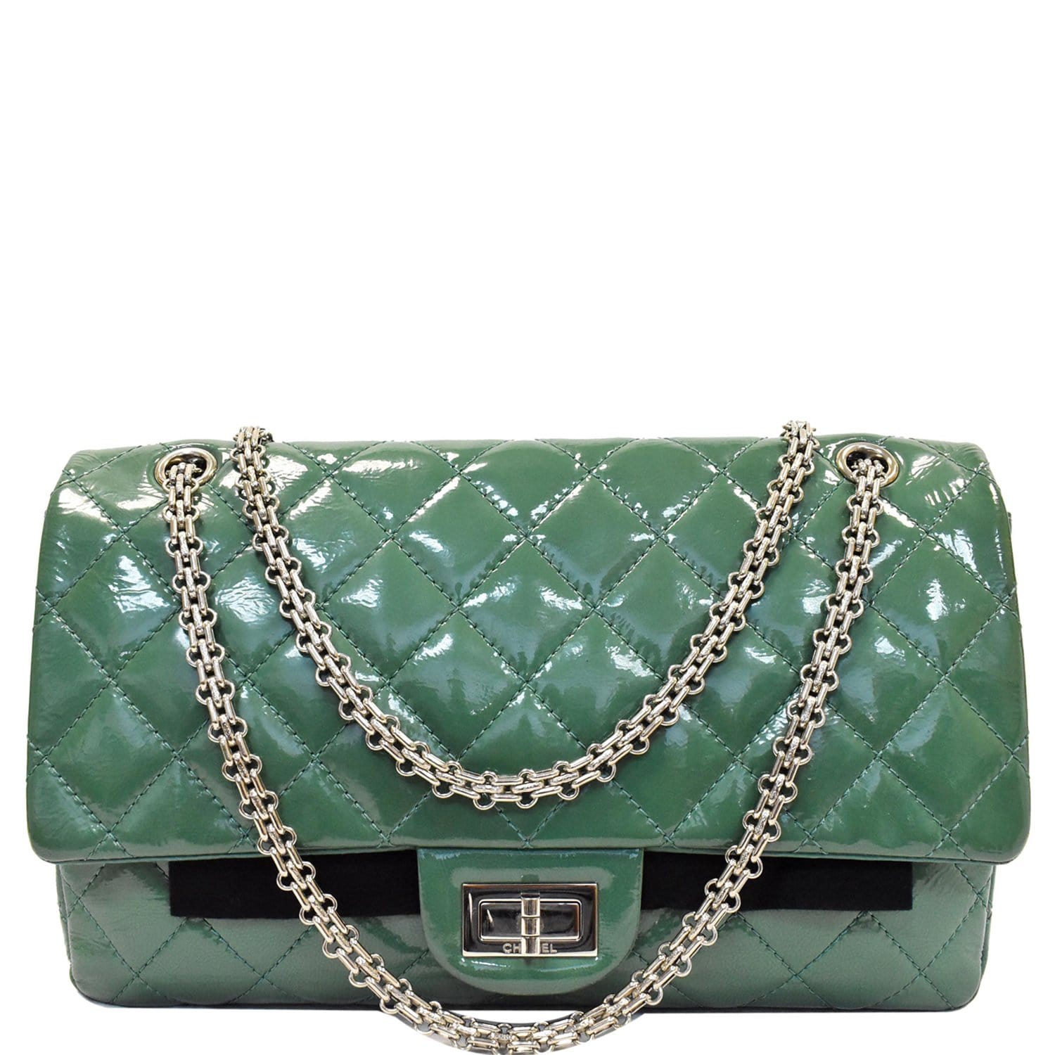 2.55 leather crossbody bag Chanel Green in Leather - 19123733