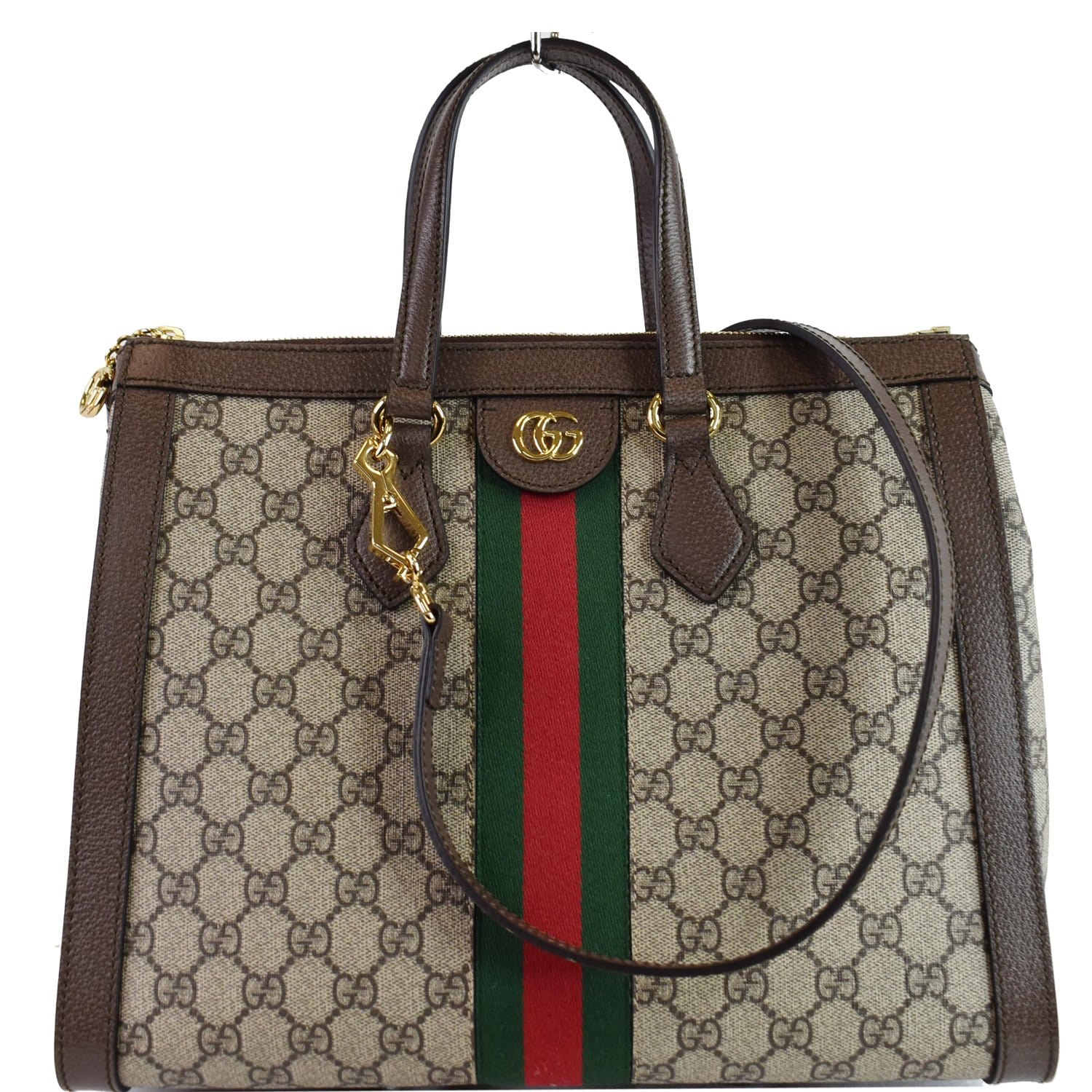 Gucci Medium Ophidia GG Supreme Canvas Suitcase - Brown