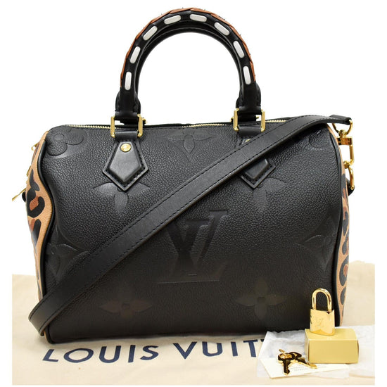 Louis Vuitton Limited Edition Wild At Heart Black Speedy 25 Bandouliere - A  World Of Goods For You, LLC