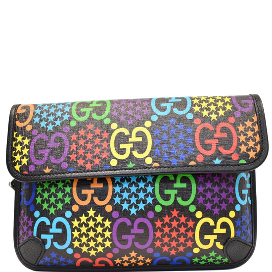 GUCCI: pouch in GG Supreme leather - Black  Gucci belt bag 598113 K5RLN  online at