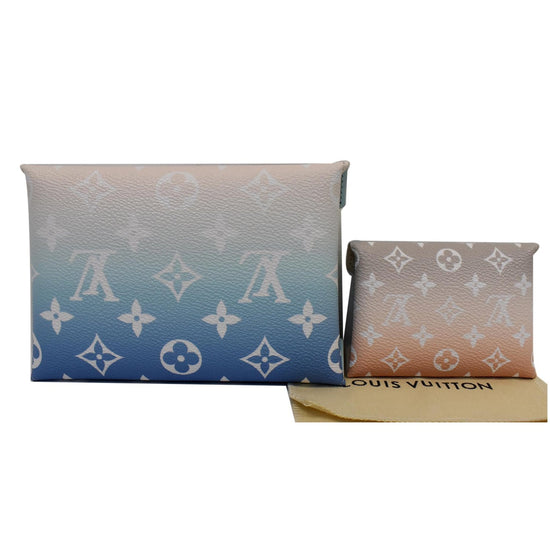 Louis Vuitton Blue Monogram By the Pool Kirigami MM Pouch Medium Envelope  21lvs422