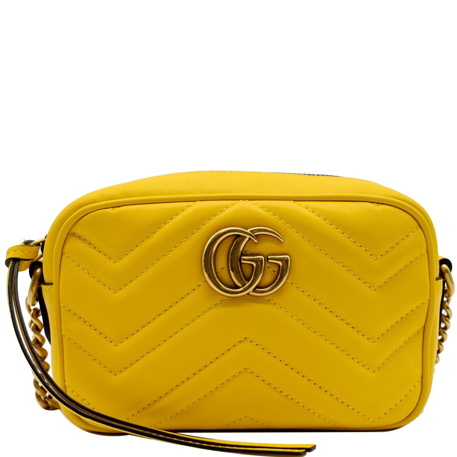 Gucci Mini Leather GG Marmont Shoulder Bag