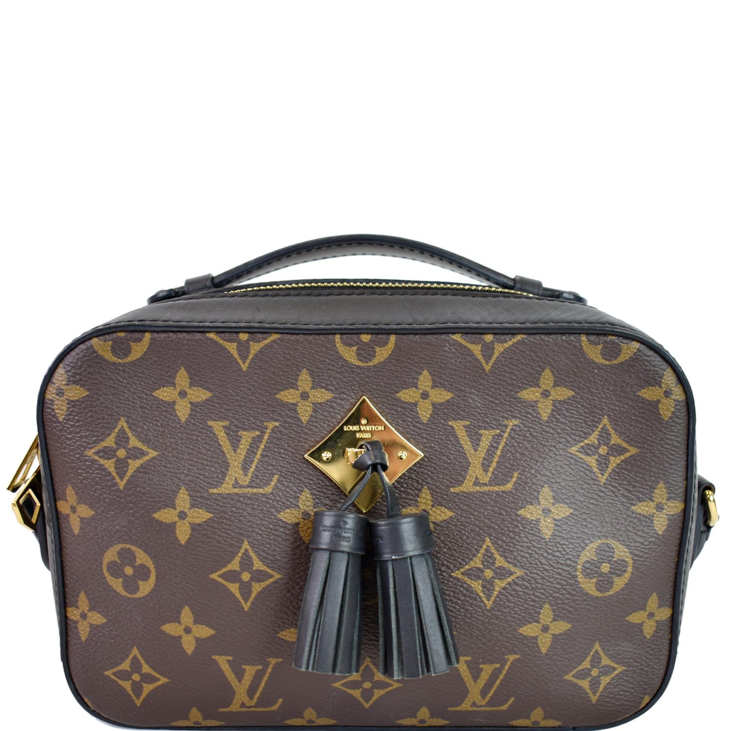 Louis Vuitton Black Leather & Monogram Canvas Camera Box