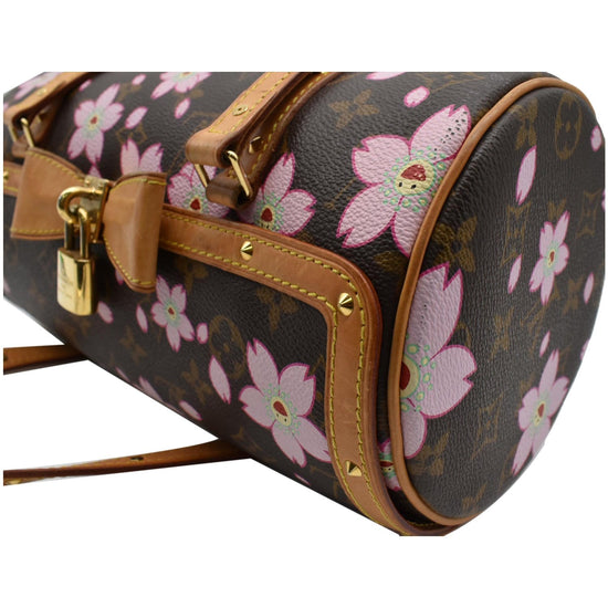 LOUIS VUITTON Papillon Pink Monogram Cherry Blossom Tote