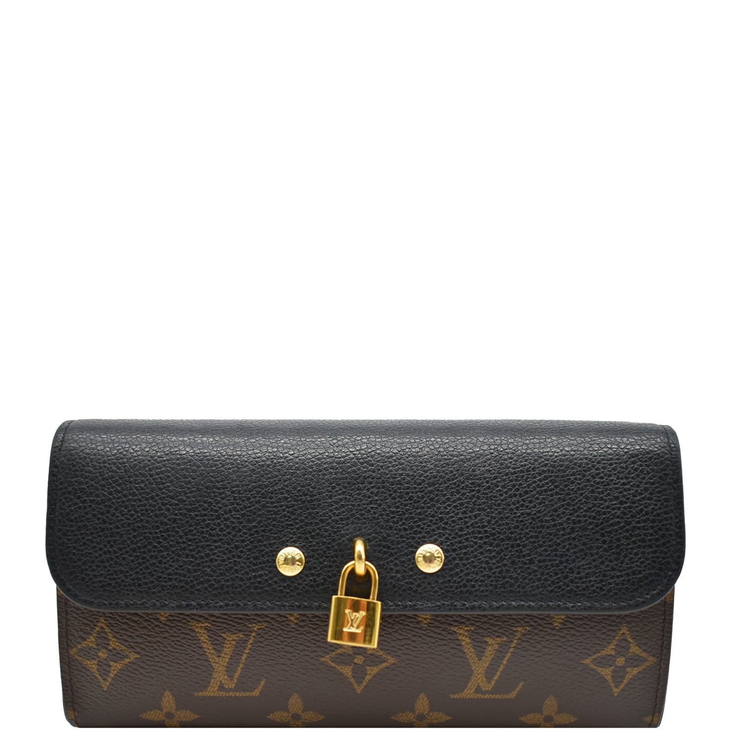 Louis Vuitton Brown Monogram Canvas & Black Taurillon Leather