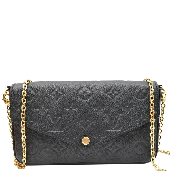 LOUIS VUITTON Felicie Monogram Empreinte Chain Pochette Crossbody Bag