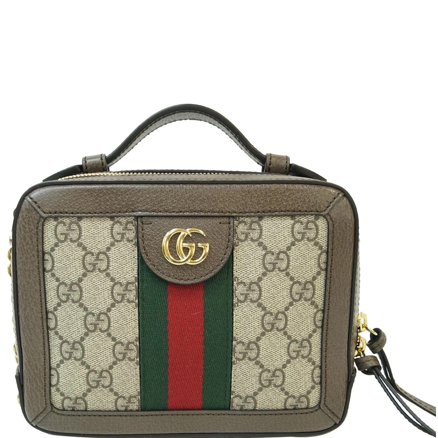 Ophidia GG small handbag in beige and ebony Supreme