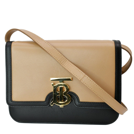 Leather crossbody bag Burberry Beige in Leather - 33423412