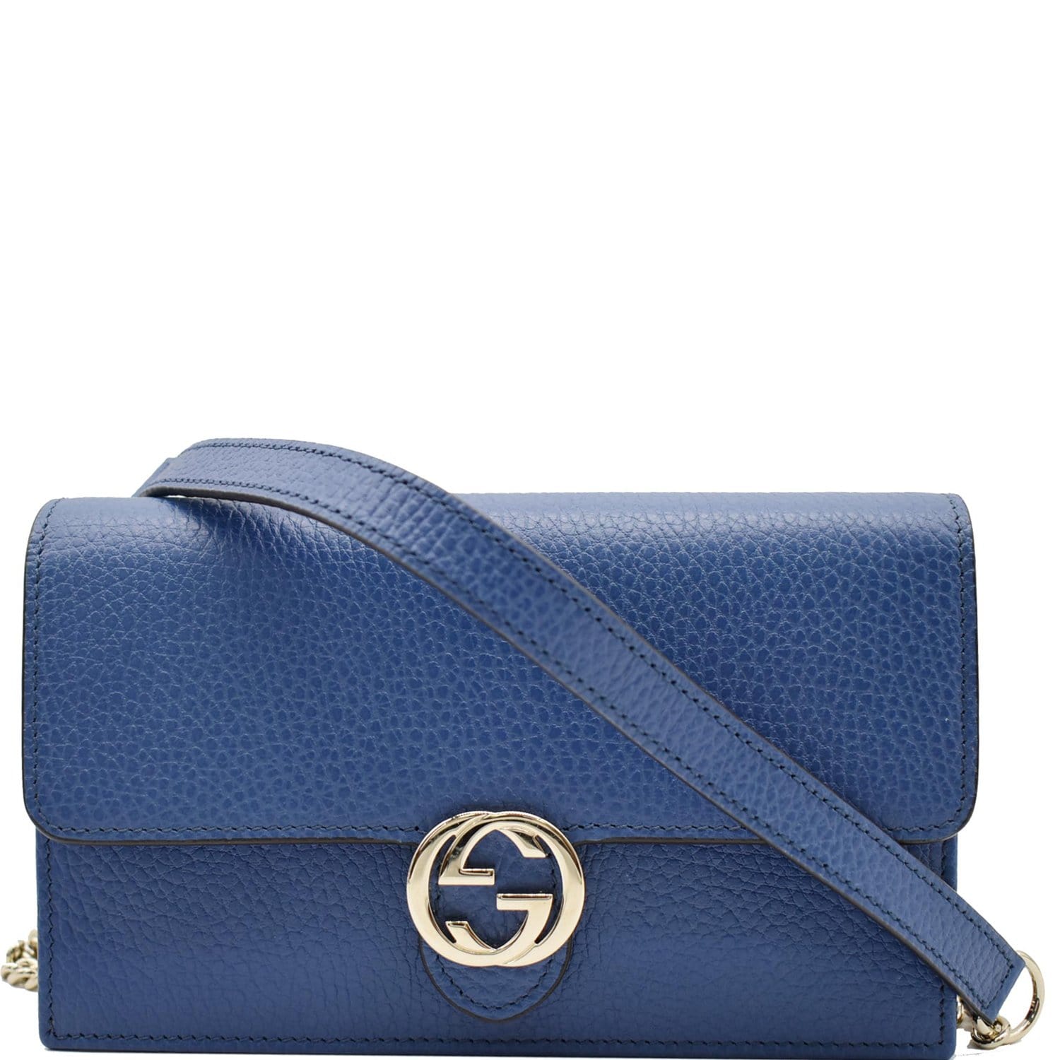 Gucci, Bags, Gucci Interlocking G Shoulder Blue Bag