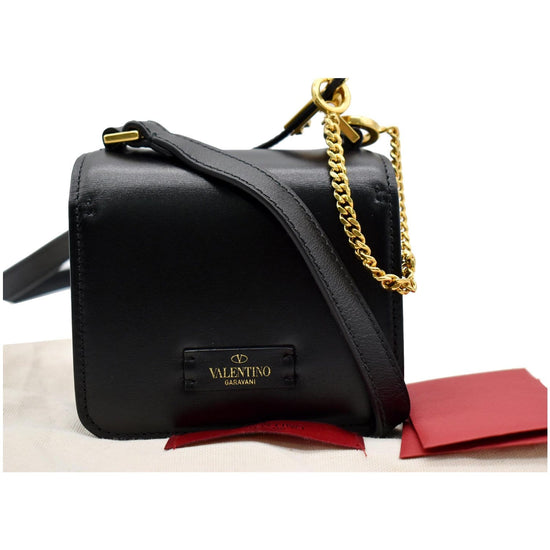 VALENTINO Garavani Vsling Micro Leather Shoulder Bag Black - Final Sal