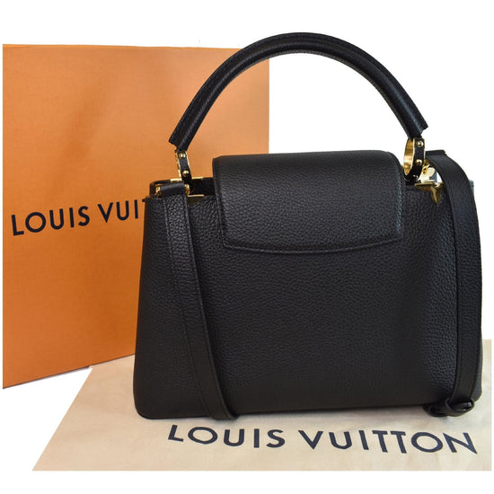 Louis Vuitton Black Taurillon Leather Metallic Flower Embellished Capucines  MM Bag Louis Vuitton