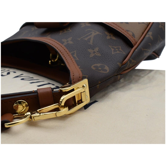 Louis Vuitton Monogram & Monogram Reverse Canvas Dauphine Hobo Mm Brown  ref.632515 - Joli Closet