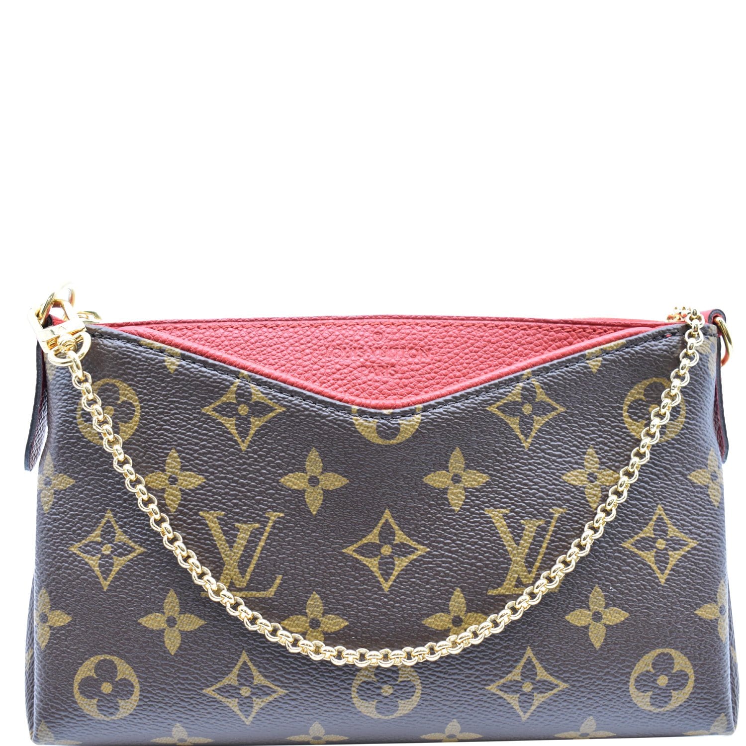 Louis Vuitton Pallas Monogram Canvas Clutch Crossbody Bag