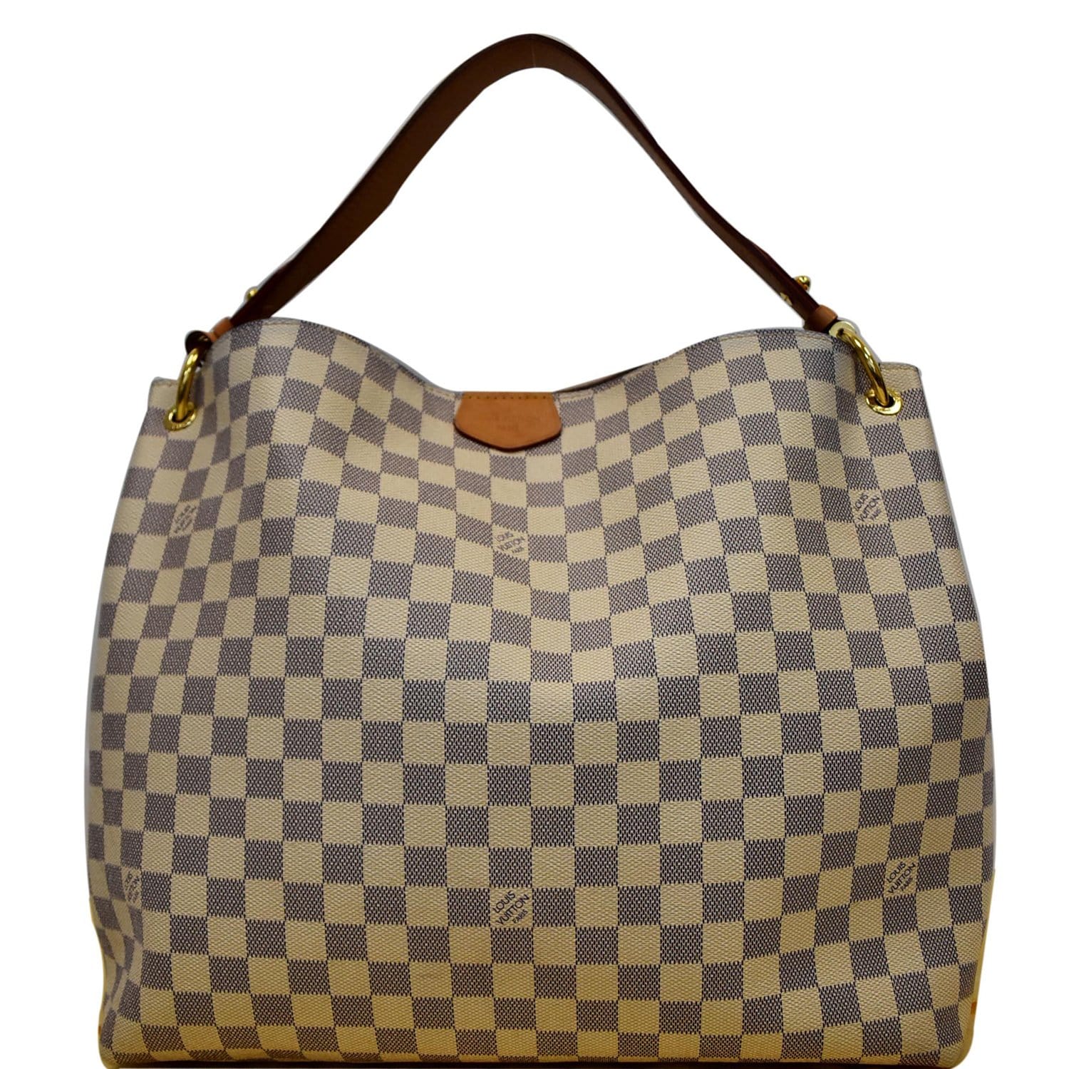 USED Louis Vuitton Damier Azur Graceful PM Hobo Shoulder Bag AUTHENTIC