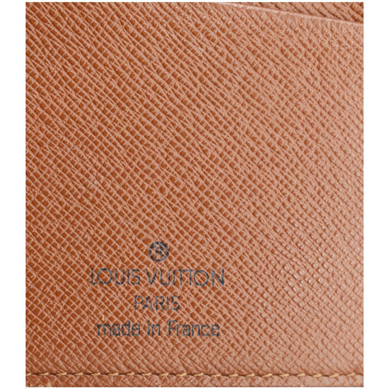 LOUIS VUITTON Monogram Canvas Checkbook Cover - Brown & Tan