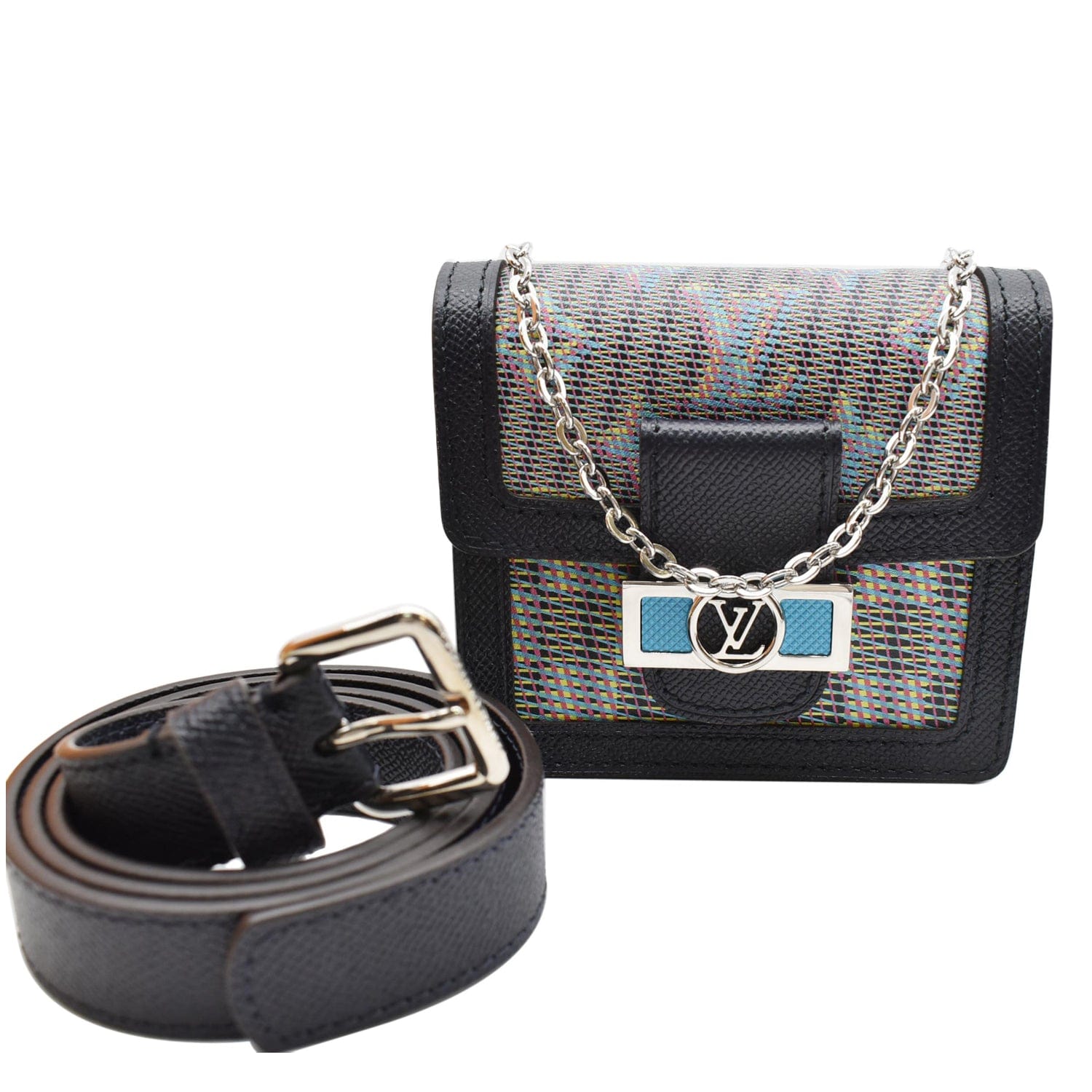 LOUIS VUITTON Dauphine BB Monogram LV Pop Crossbody Bag Blue - 15% OFF