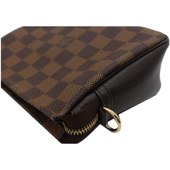 Louis Vuitton Pochette Félicie Bag In Brown Damier Ebene And Studs