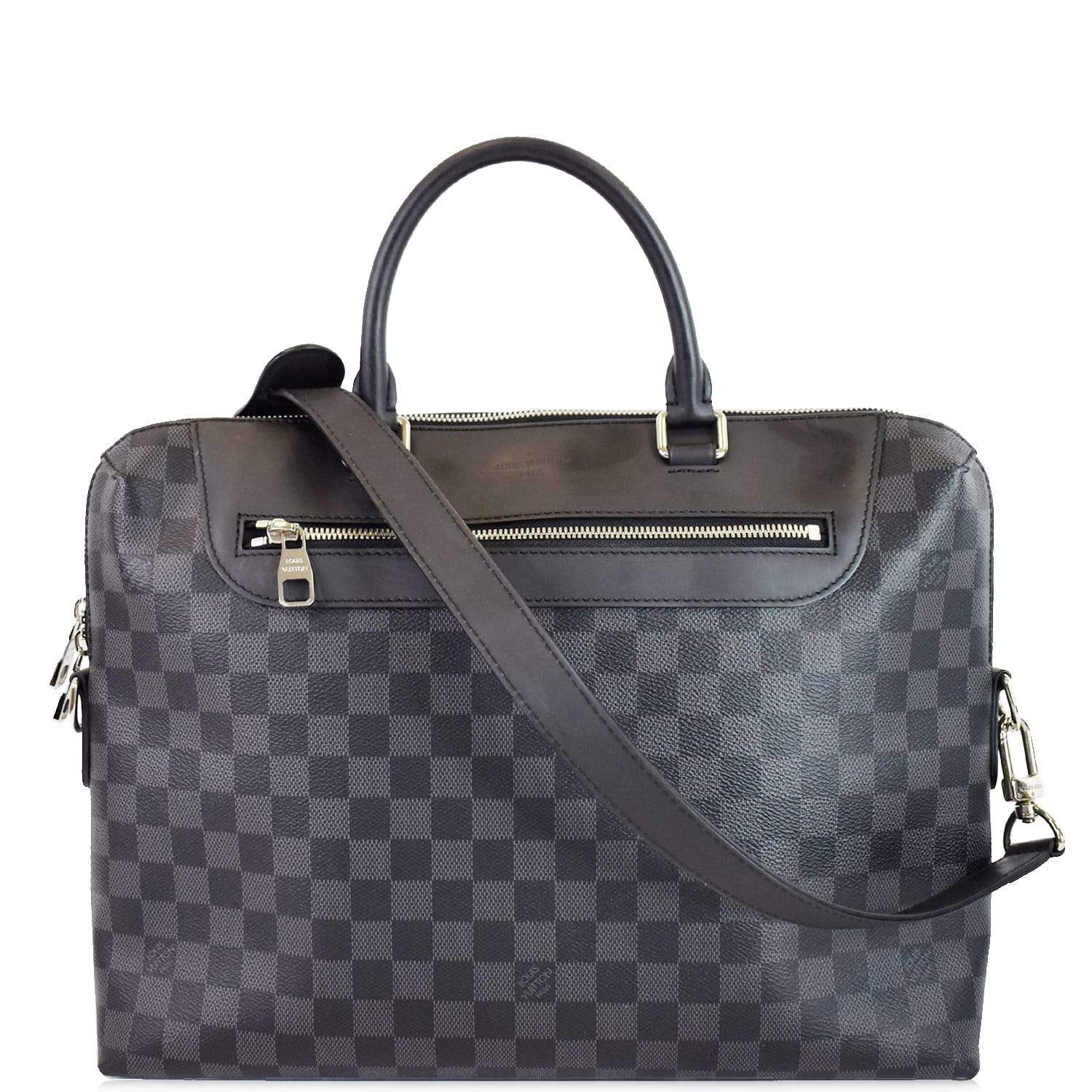 Porte documents jour leather bag Louis Vuitton Black in Leather - 31216175