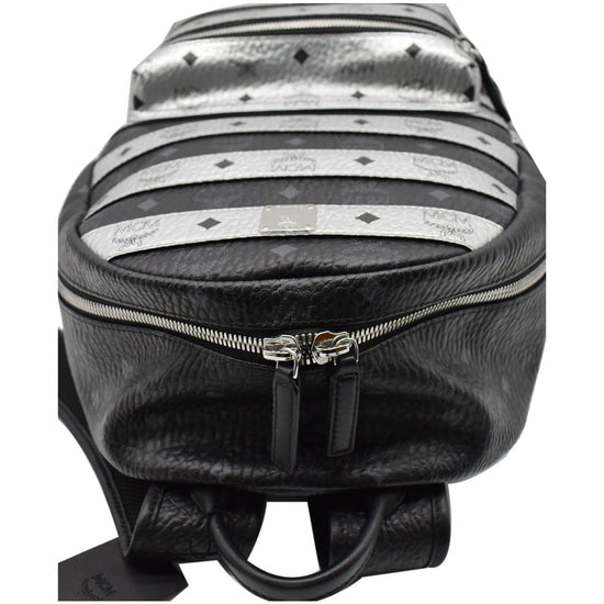 MCM - NWT Silver Large Stark Backpack - Silver & Black NEW