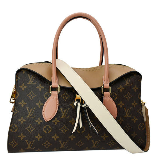 LOUIS VUITTON Monogram Tuileries Besace Sesame Peach Creme 1225587