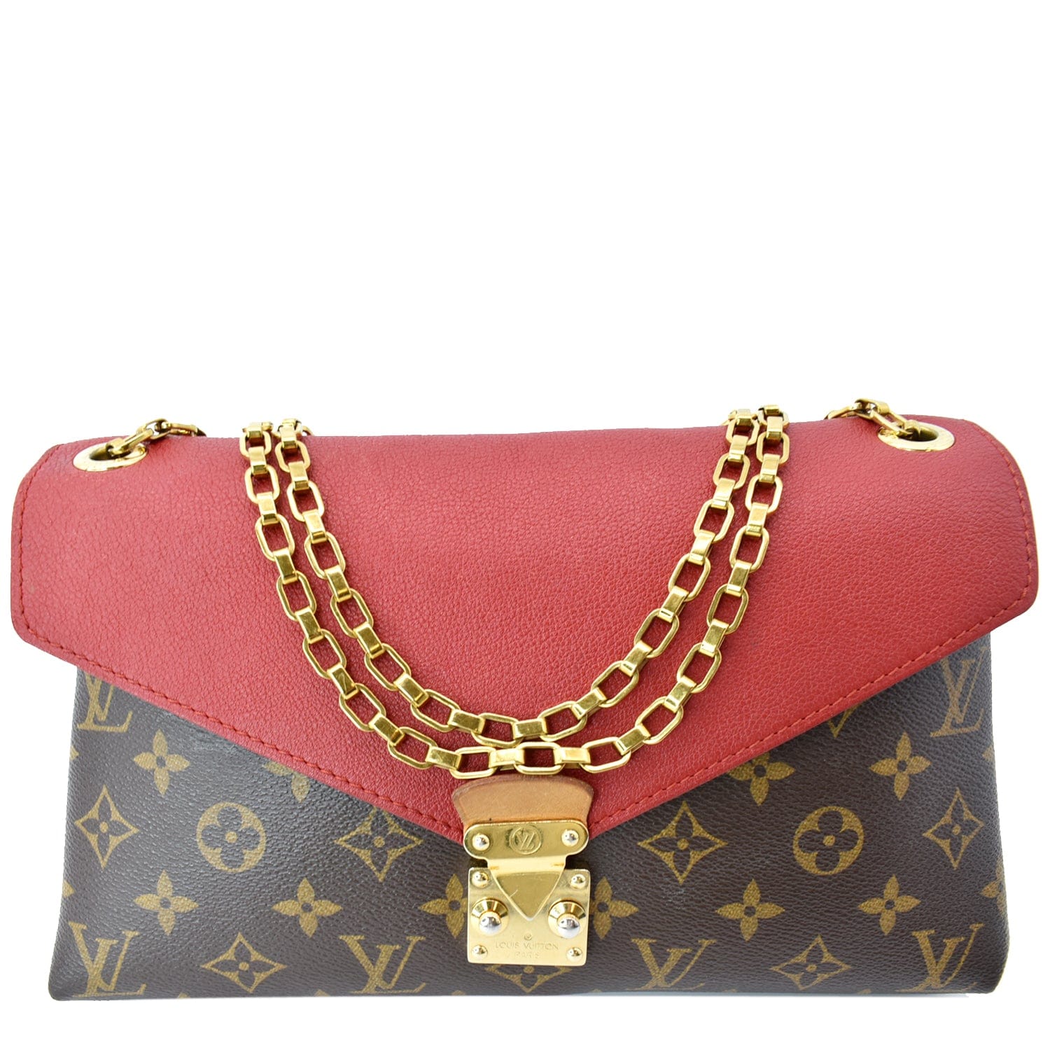 Louis Vuitton Shoulder Pallas Chain Monogram Brown/Aurore in Canvas/Calf  with Gold-tone - US