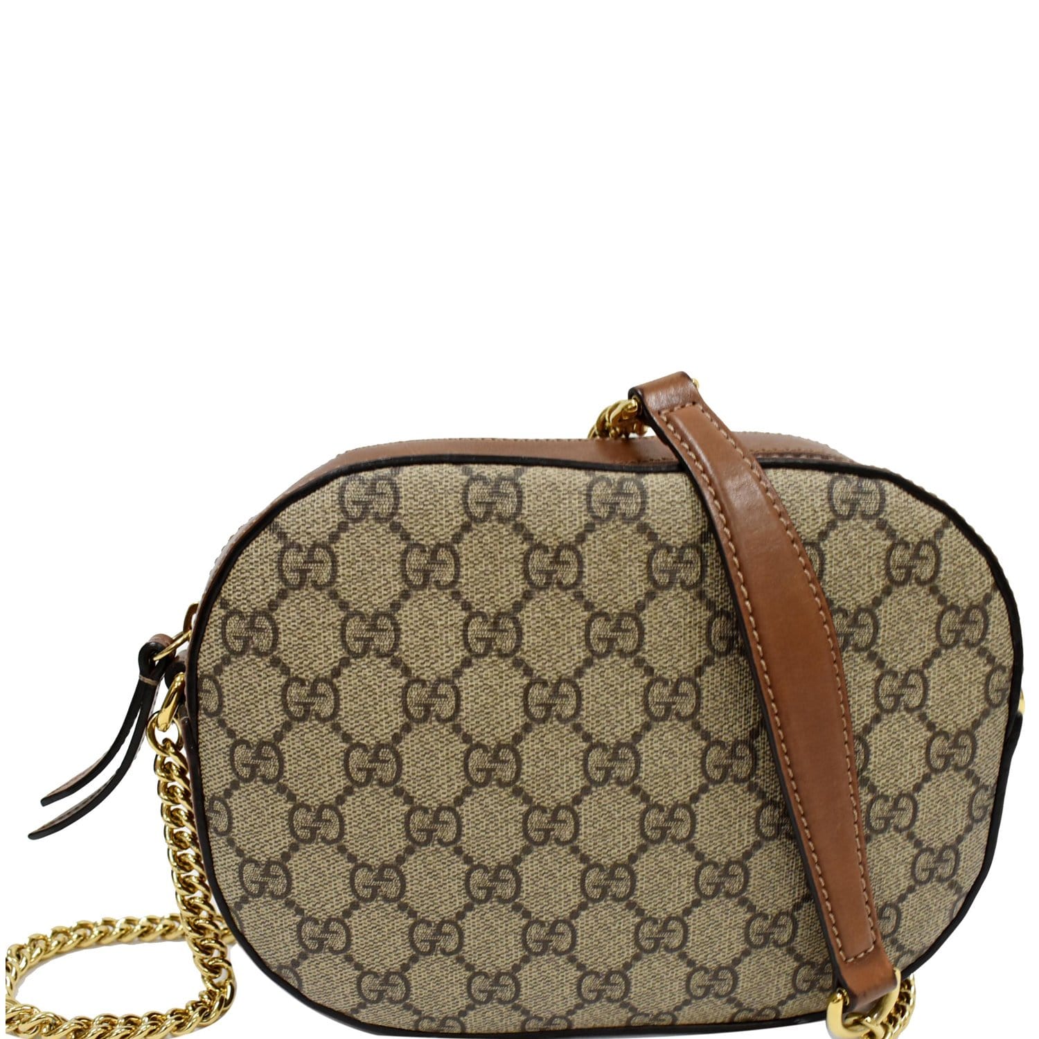 GUCCI GG Supreme Mini Crossbody Bag Beige