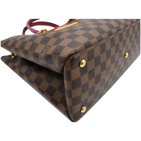 Louis+Vuitton+LV+Riverside+Red+Strap+Shoulder+Bag+Brown+Canvas for