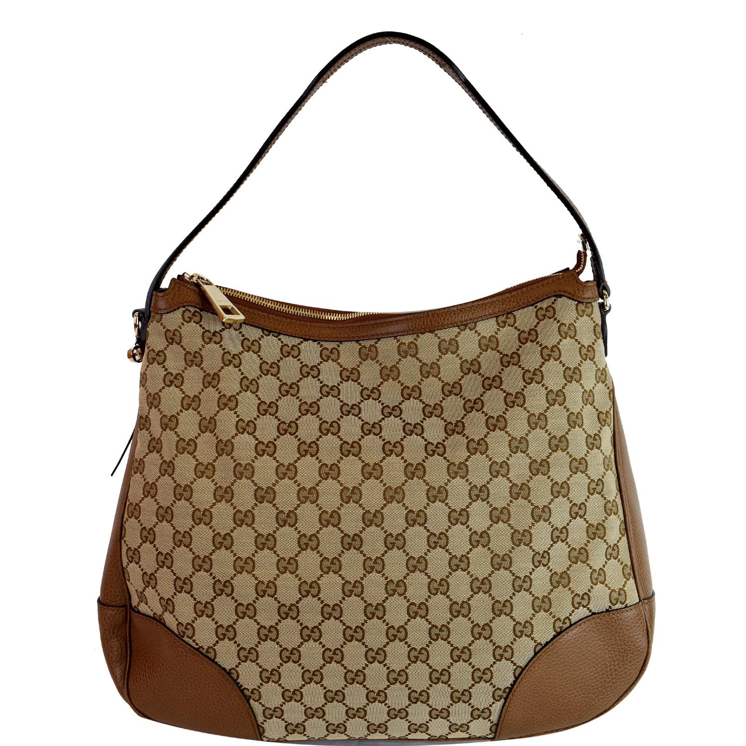 Gucci Beige/Brown GG Canvas and Leather Small Bree Tote Gucci