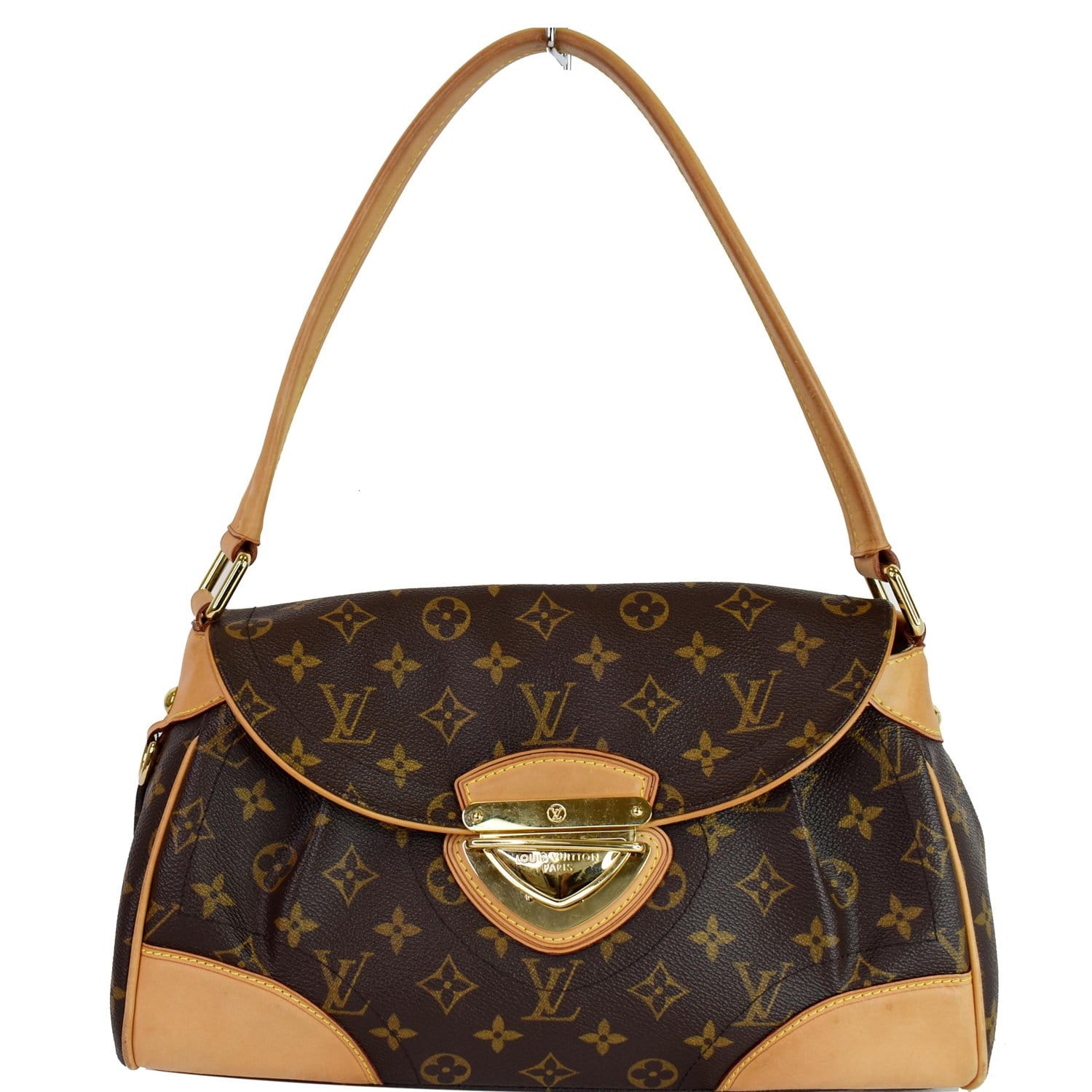 Louis Vuitton Beverly Pouch Monogram Canvas and Natural Leather