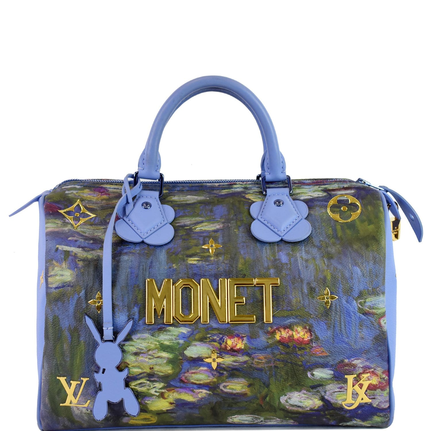 Masters Monet Louis Vuitton Speedy Blue Lambskin ref.216822 - Joli Closet