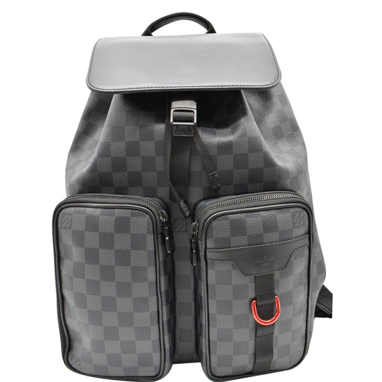 LOUIS VUITTON Utility Damier Graphite Backpack Bag Black - 10% OFF