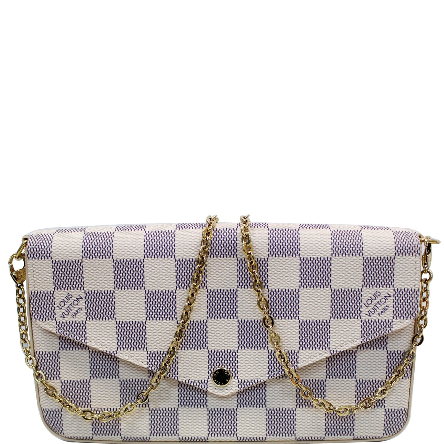 LOUIS VUITTON Felicie Pochette Damier Ebene Shoulder Clutch Bag –  Debsluxurycloset