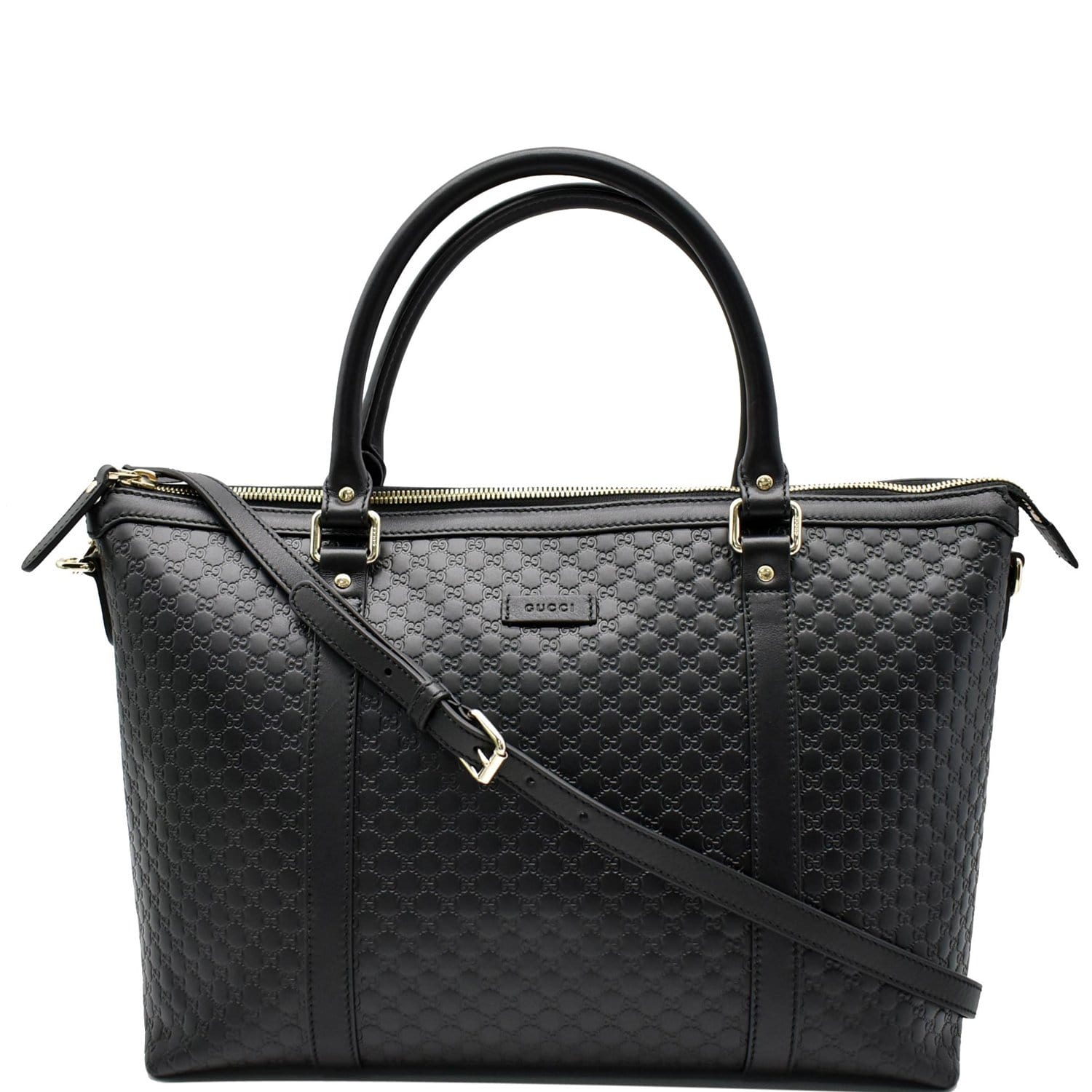 Gucci Microguccissima Tote with Strap Black in Leather - US