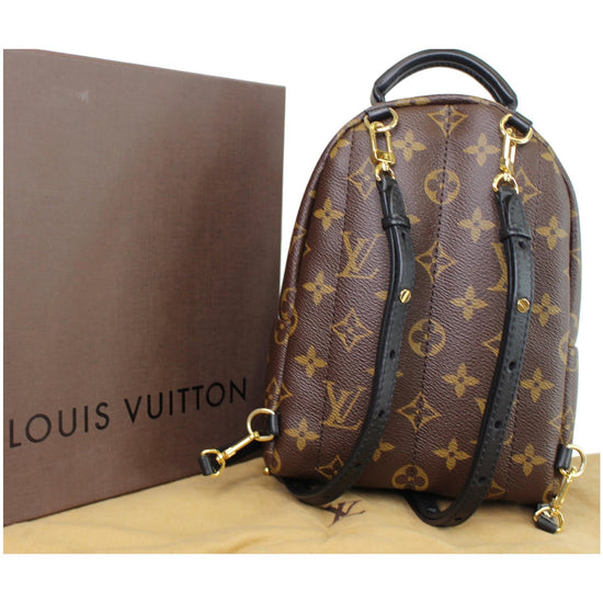 LOUIS VUITTON Palm Springs Mini Monogram Canvas Backpack Brown