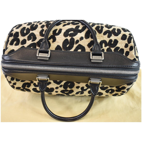 LOUIS VUITTON Jacquard Velvet Leopard Print Stephen Sprouse Speedy 60178