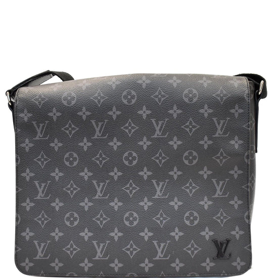 Authentic LOUIS VUITTON Monogram Eclipse District MM M44001