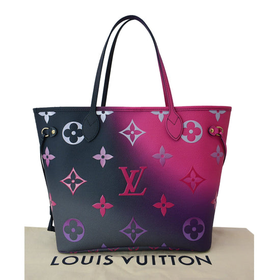 Louis Vuitton Neverfull MM Midnight Fuchsia in Coated Canvas with