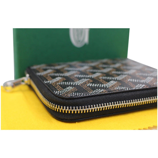 GOYARD Zip Around Coin Card Wallet Black