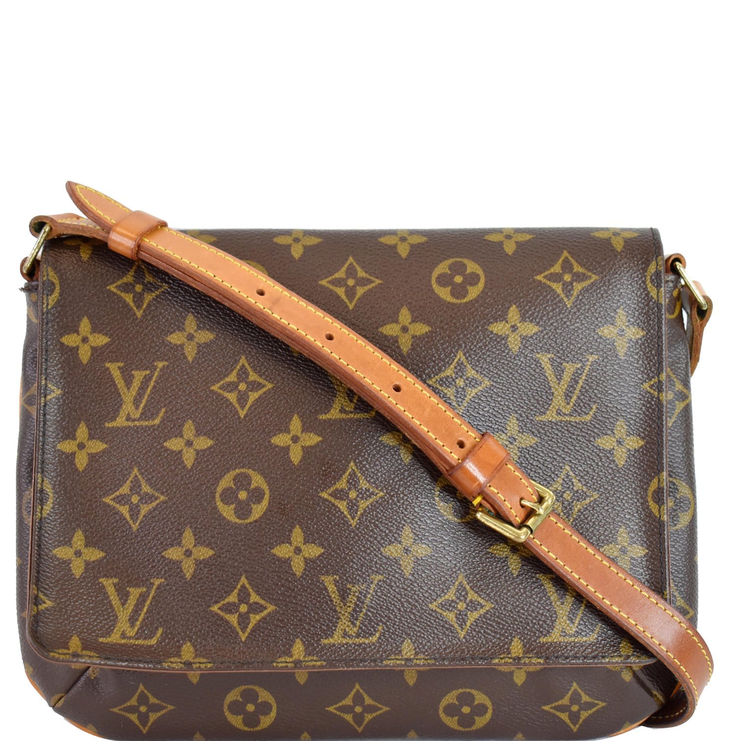 Louis Vuitton Musette Tango Canvas Shoulder Bag (pre-owned) in Brown