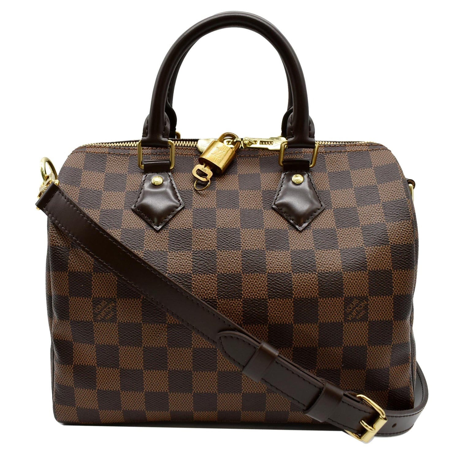 Louis Vuitton Speedy 25 Bandouliere Damier Ebene Bag