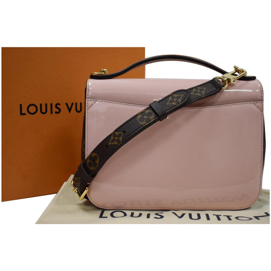 LOUIS VUITTON Cherrywood BB Patent Leather Shoulder Bag Rose Ballerine