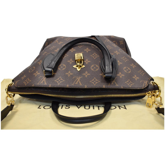 Louis Vuitton Flower Zipped mm Monogram Canvas Tote Bag Noir