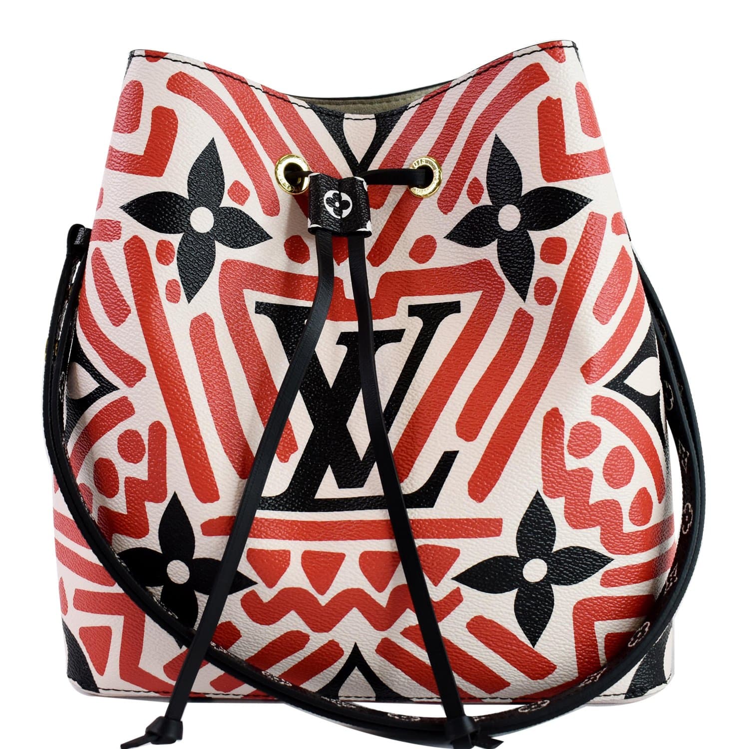 Louis Vuitton NeoNoe MM Monogram Canvas Bucket Bag Red Interior Preowned